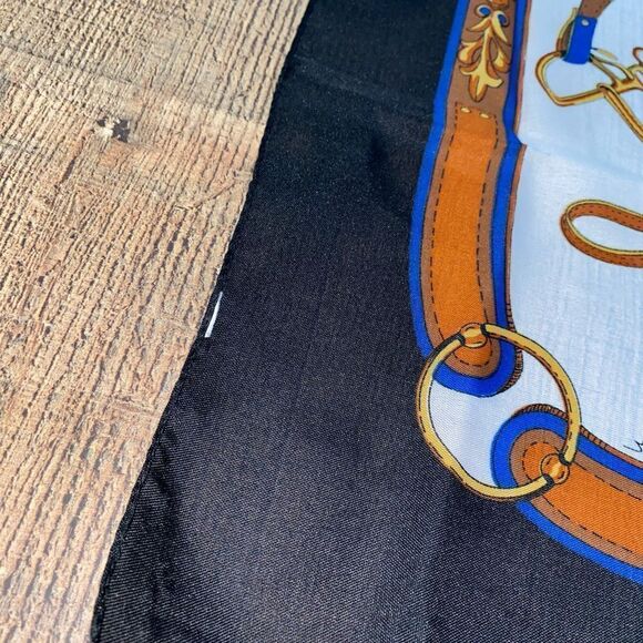 Gim Renoir vintage scarf equestrian print - Picture 9 of 10